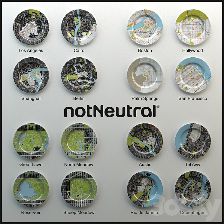 Plate Collections by notNeutral Set 1 3DS Max - thumbnail 1