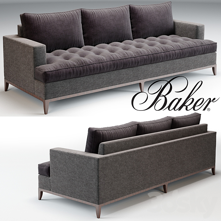 Baker Bennet Sofa No. 6567S 3DS Max - thumbnail 1