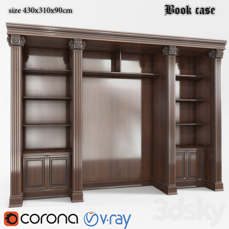 Bookcase (Bookcase) 3DS Max - thumbnail 1