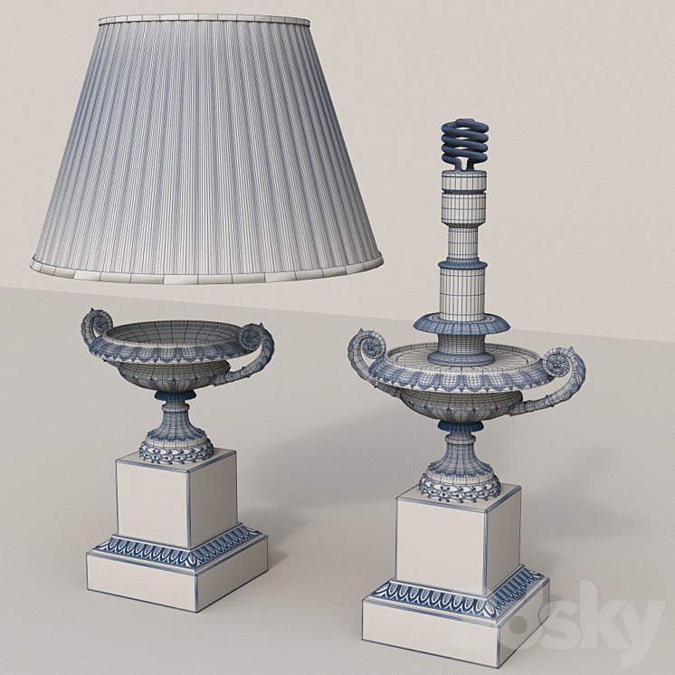 Lamp and a vase of Eichholtz BRESSON 3D Model