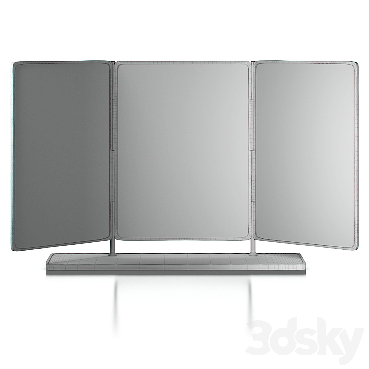 Triptych Vanity Mirror by Baker 3D Model