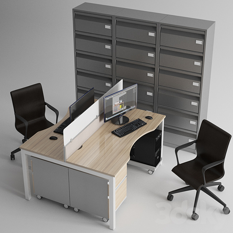 Office Furniture 3DS Max - thumbnail 1