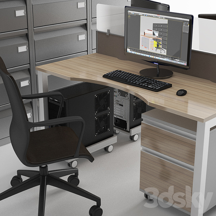 Office Furniture 3DS Max - thumbnail 2