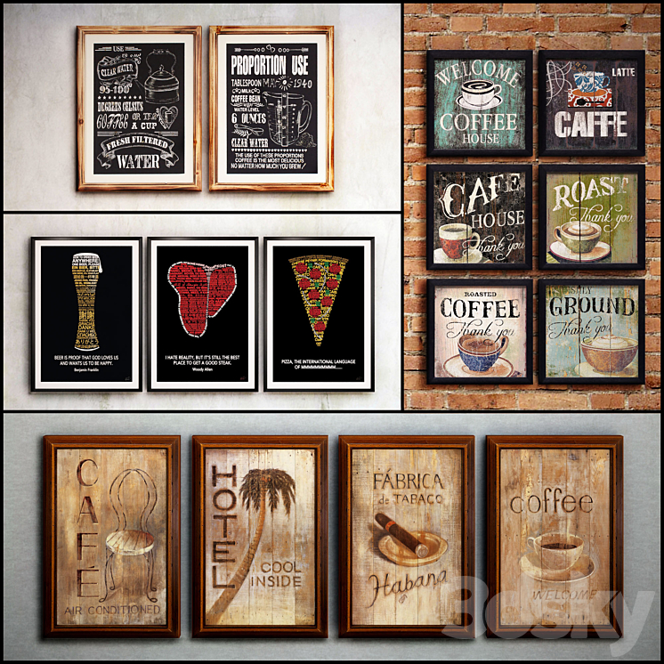 The picture in the frame: a collection of 48 Bar topic 3DS Max - thumbnail 1