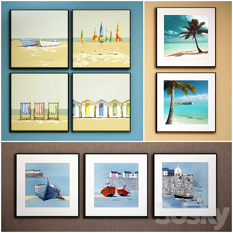 The picture in the frame: 20 piece (Collection 49) Sea theme 3DS Max - thumbnail 2