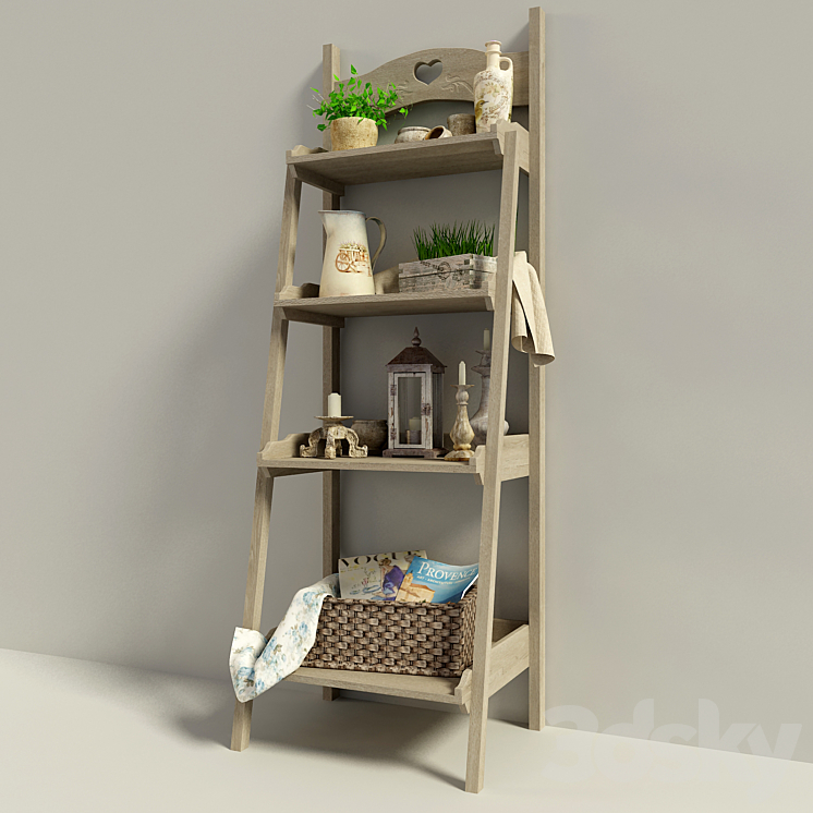 shelving in the style of "Provence" # 2 3DS Max - thumbnail 1