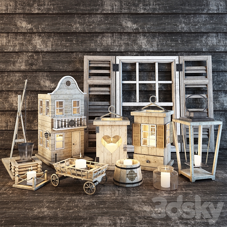 Decorative set 3D Model