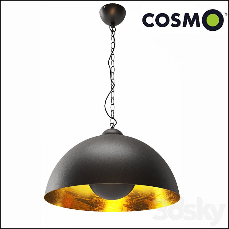 Hanging lamp Industrial Dome 3DS Max - thumbnail 1