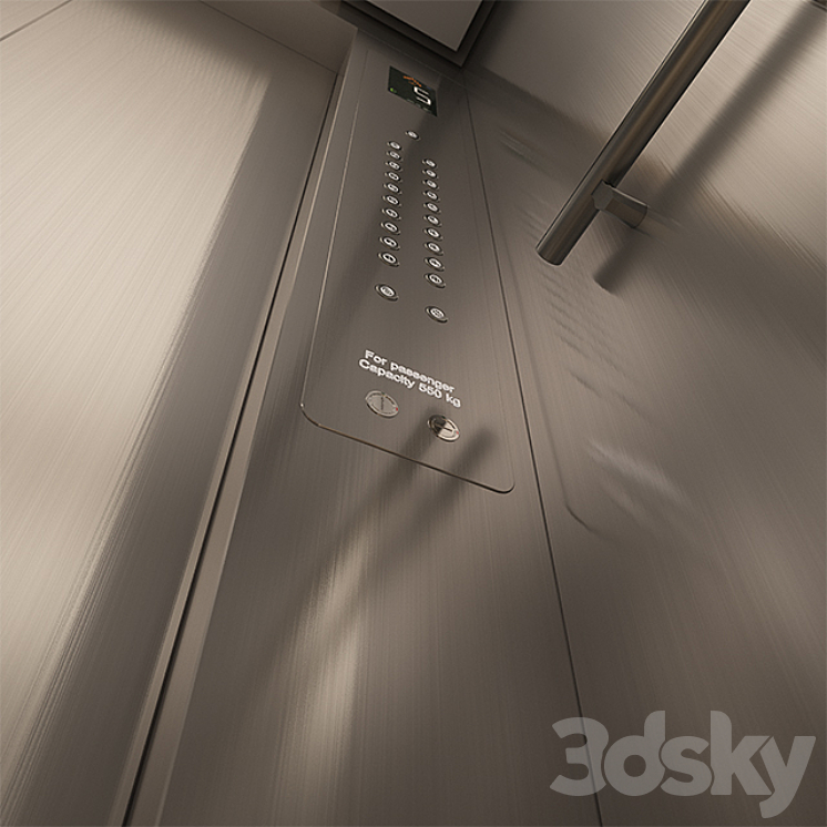 LIFT CAR MODEL_ELEVATOR INTERIOR 3D Model