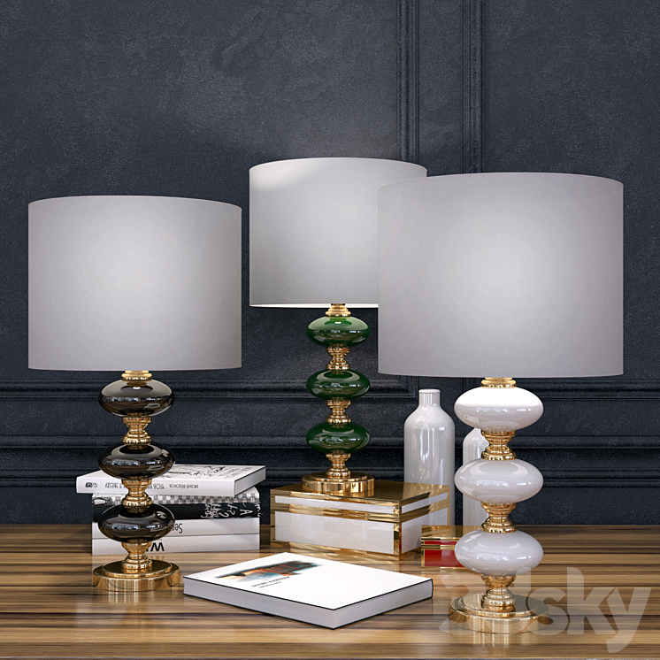 "CECILE LAMP" Pottery Barn 3DS Max - thumbnail 1