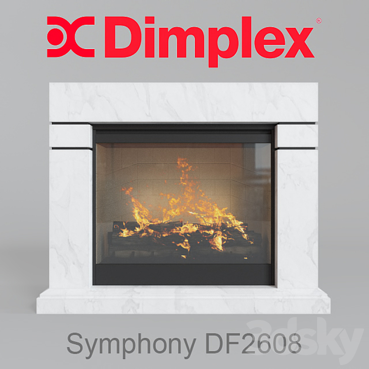Dimplex Symphony DF2608 portal Lindos Fireplace 3D model