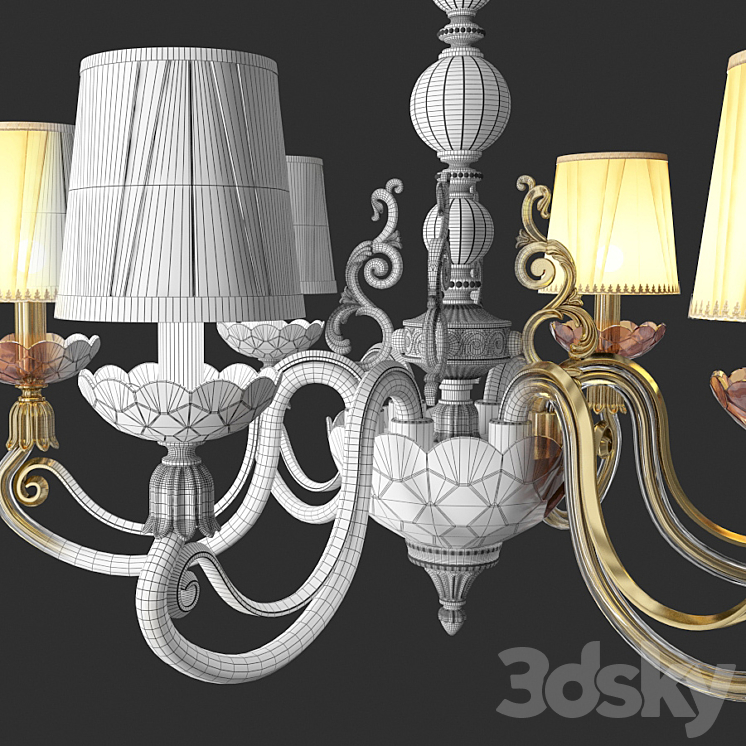 Euroluce Lampadaryi Lyra Shade L6 3D Model