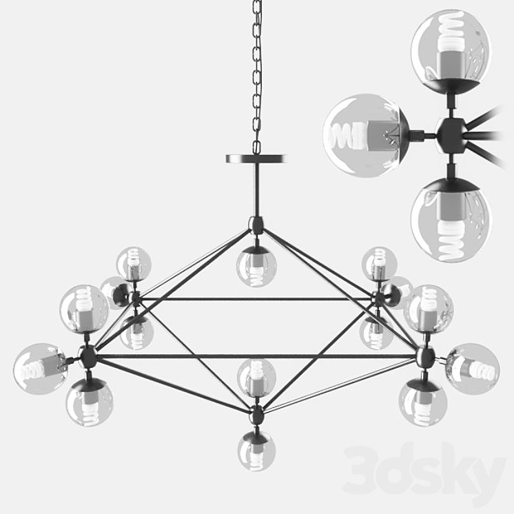 Lamp Molecule - Pendant light - 3D model