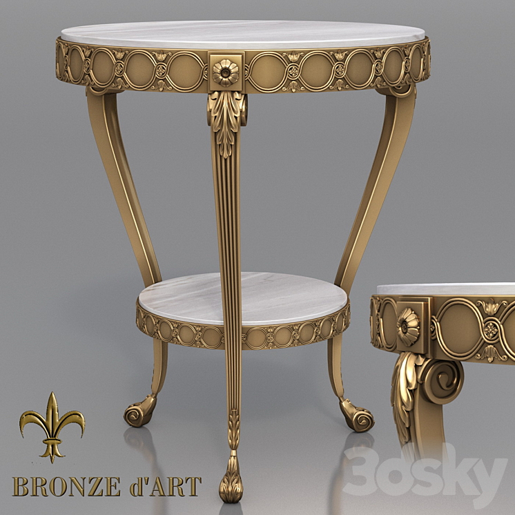 Table Feuillage 1117 of Bronze d'Art 3DS Max - thumbnail 1