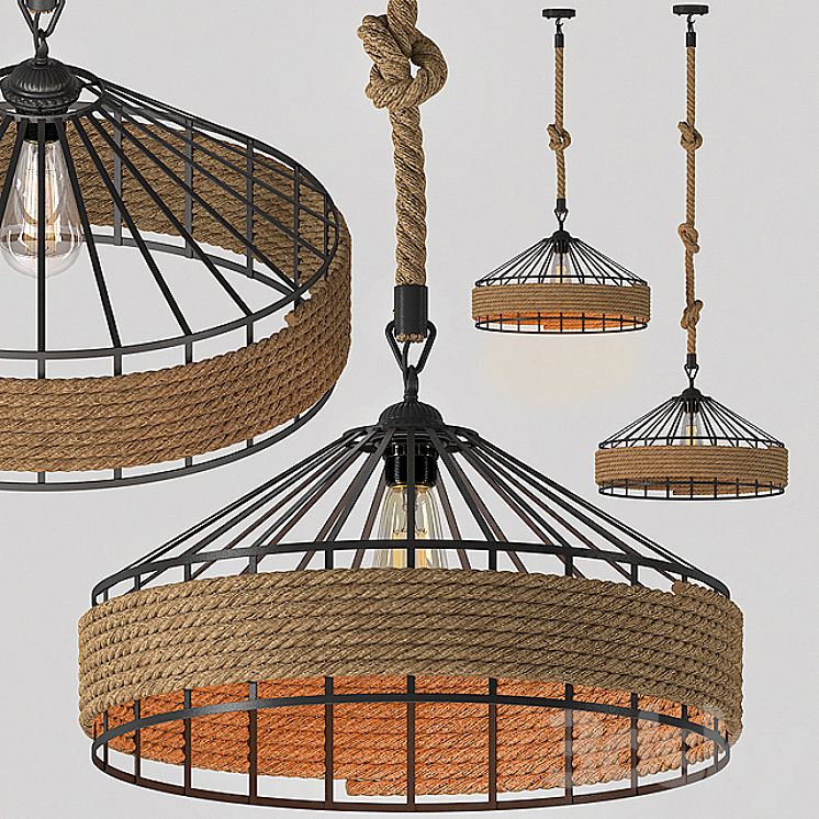 hanging lamp loft Country 3DS Max Model - thumbnail 1