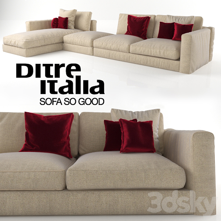 Ditre Italia Urban sofa 3DS Max - thumbnail 1
