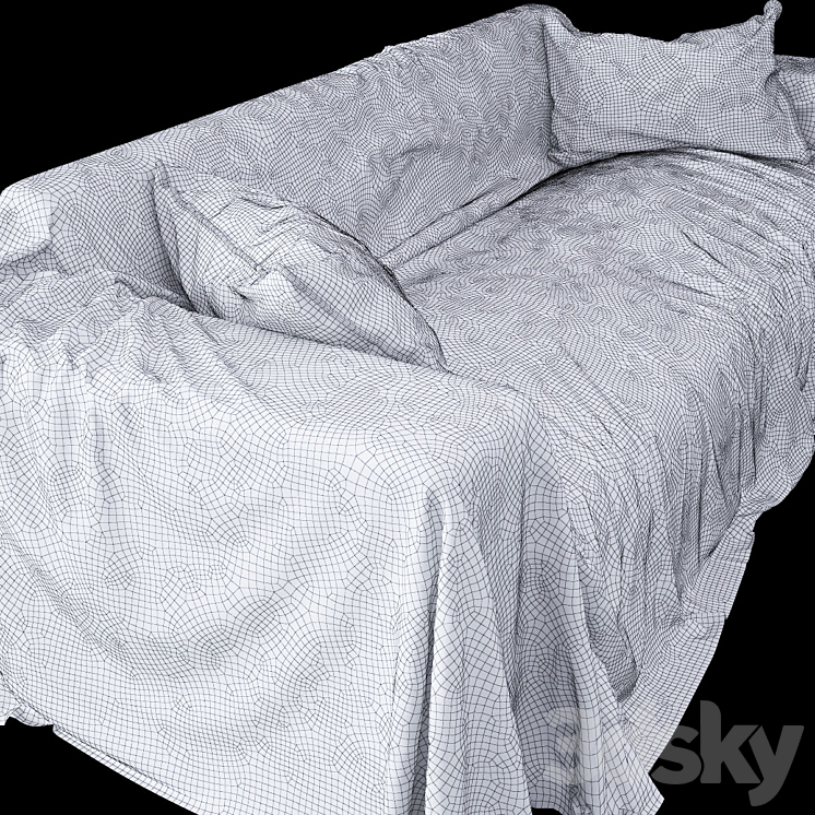Sofa with cover 3D Model