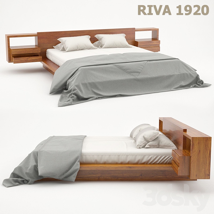 Bed Riva 1920 - Bed - 3D model
