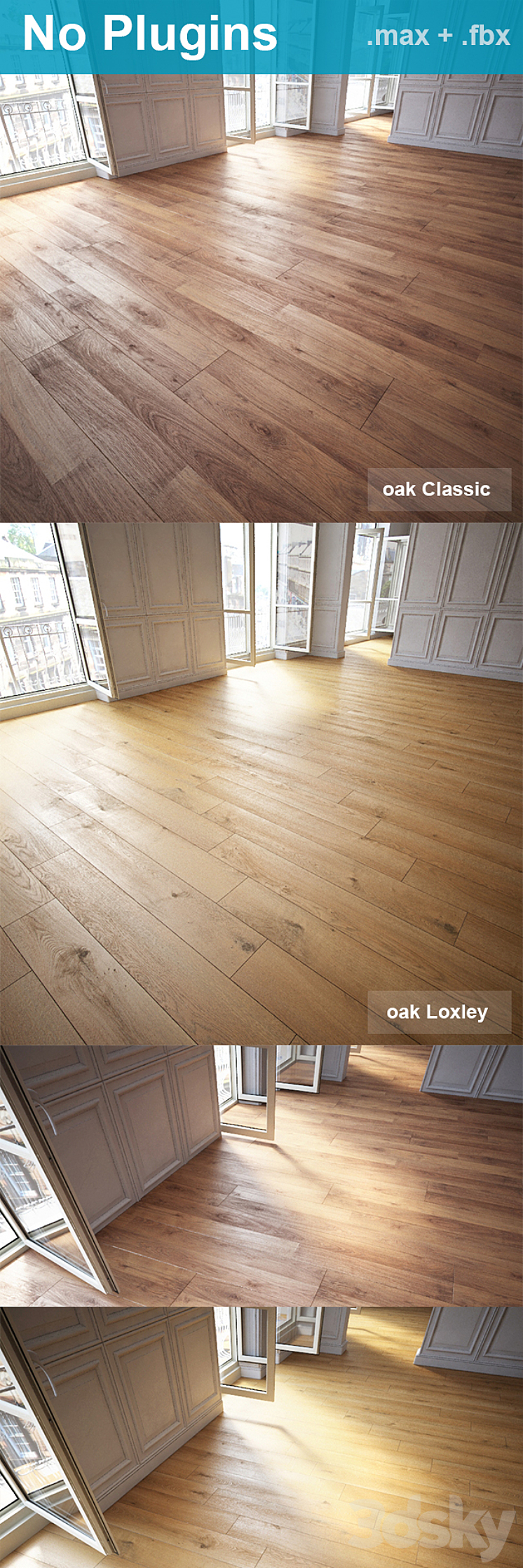 Parquet 7 (2 species without the use of plug-ins) 3D Model