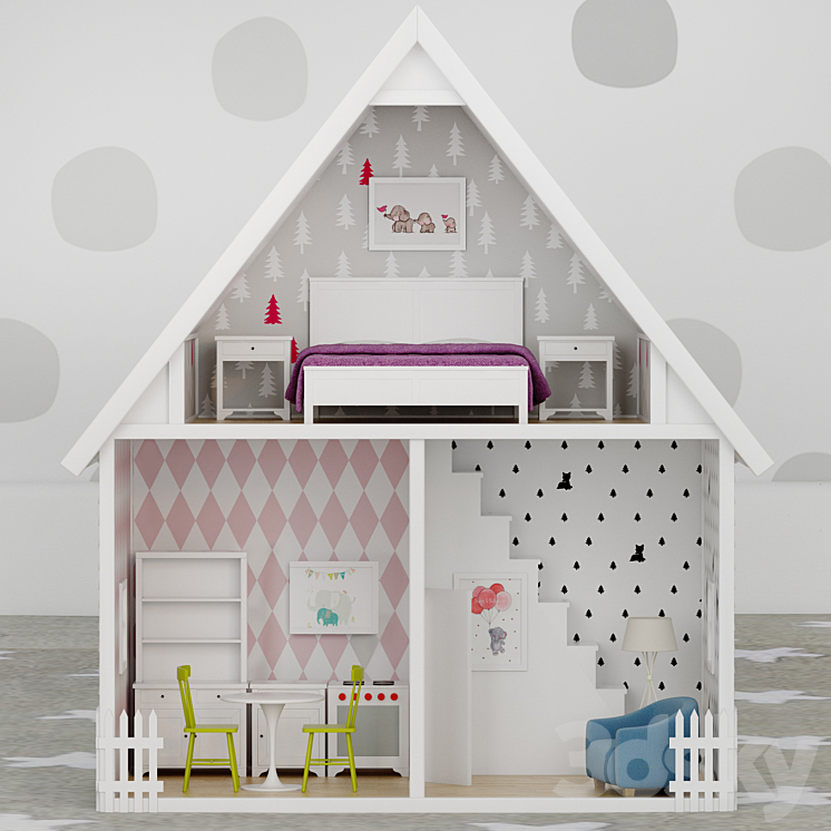 Doll house 3DS Max - thumbnail 2