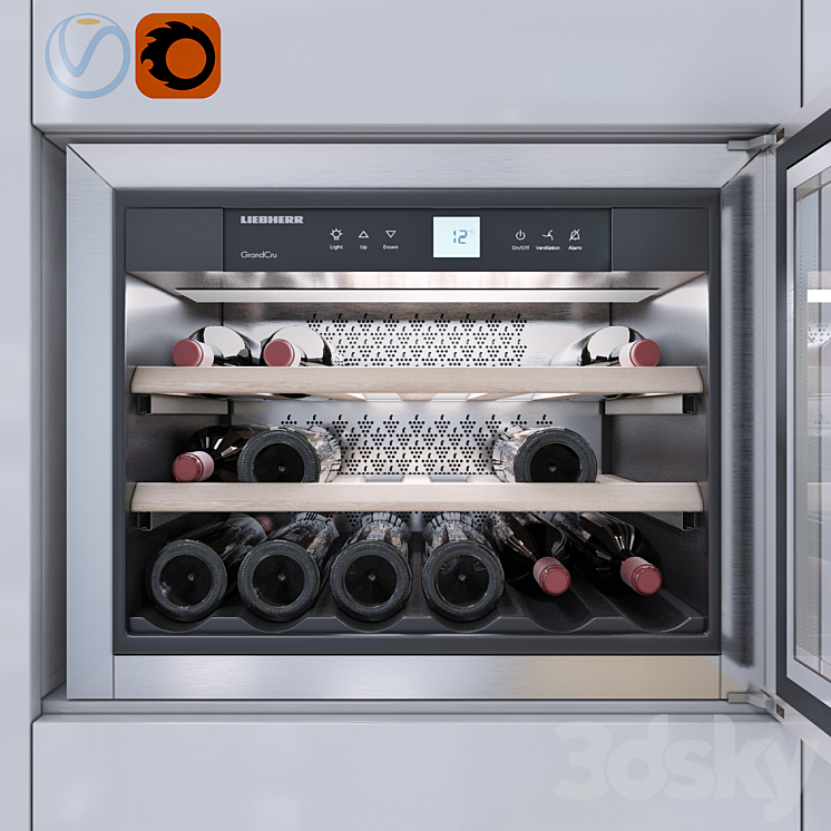 Built-in wine cabinet Liebherr WKEes 553 GrandCru 3D Model