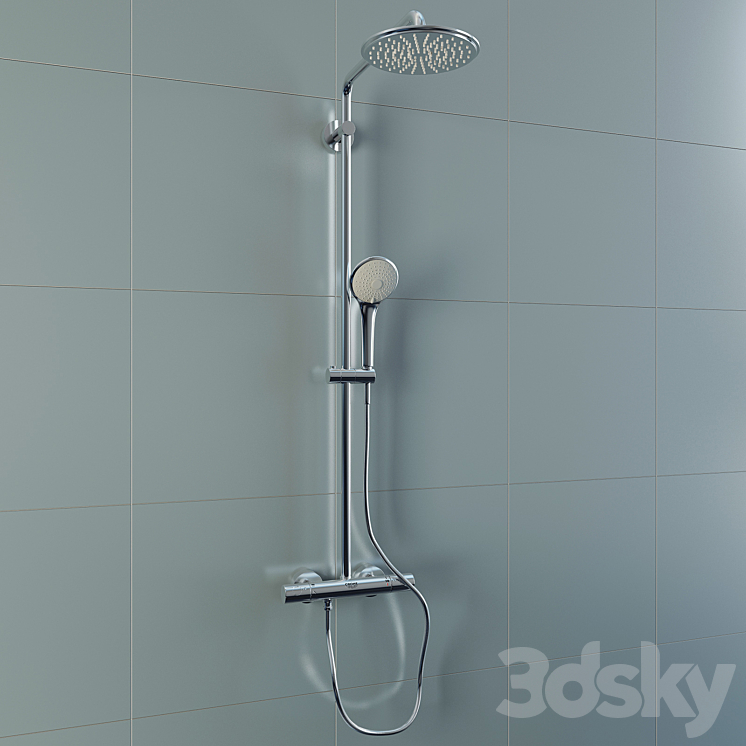 3DS MAX GROHE Euphoria XXL System 210 Shower system with thermostat