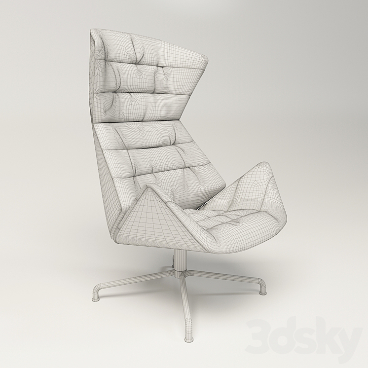 Thonet \/ Lounge chair 808 3DS Max - thumbnail 2