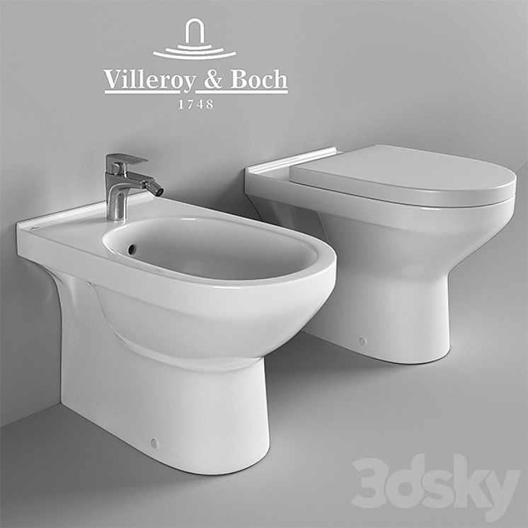 Squat toilet and bidet Villeroy Boch O&#39;Novo（model:502951_Oval_Corona）