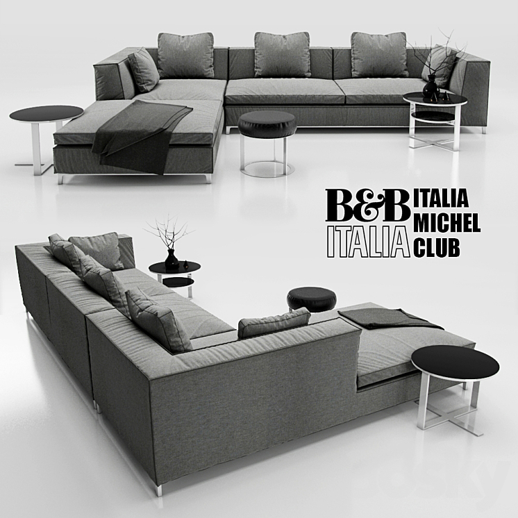 Sofa B&B ITALIA MICHEL 3D Model