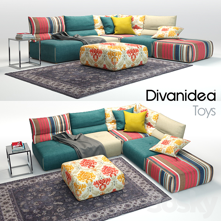 Sofa Divanidea Toys 3DS Max - thumbnail 1