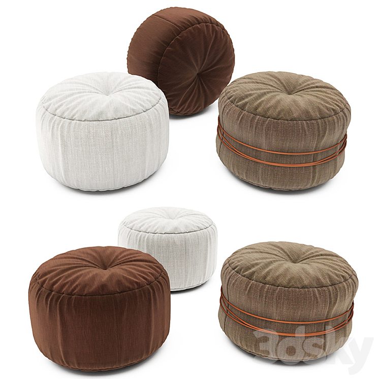 Pouf collection 08 3DS Max - thumbnail 1