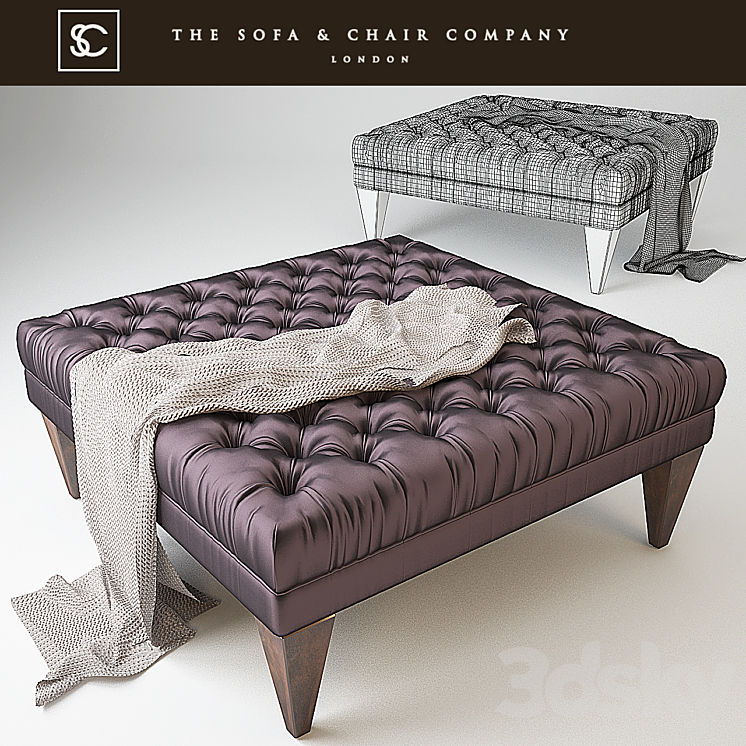 Danna ottoman tufted_Occasional_The sofa & Chair company 3DS Max - thumbnail 1