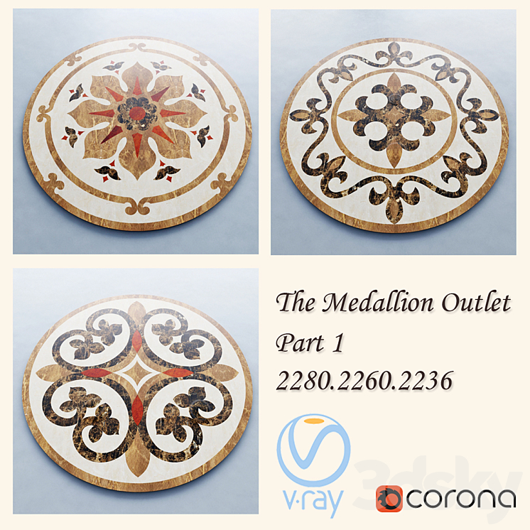 The Medallion Outlet art.2280.2260.2236 part-1 3DS Max - thumbnail 1