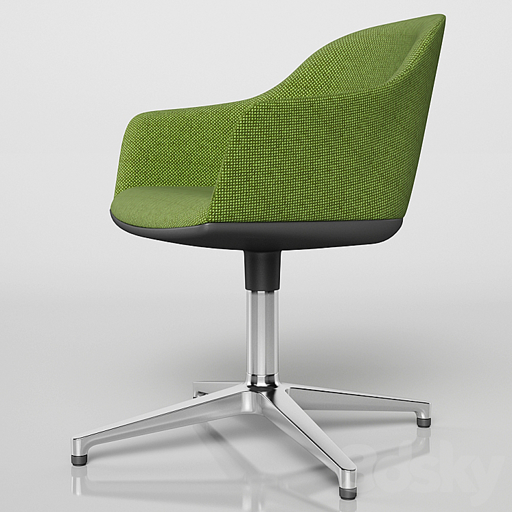 Softshell Chair with Four-Star Base 3D Model