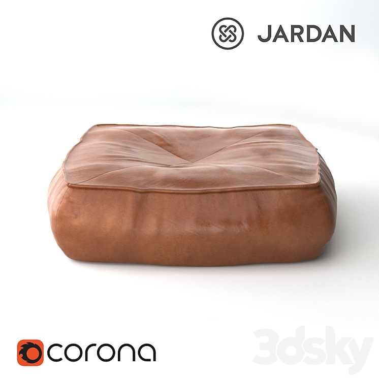 Leather ottoman Jardan Alby Other soft seating 3D model