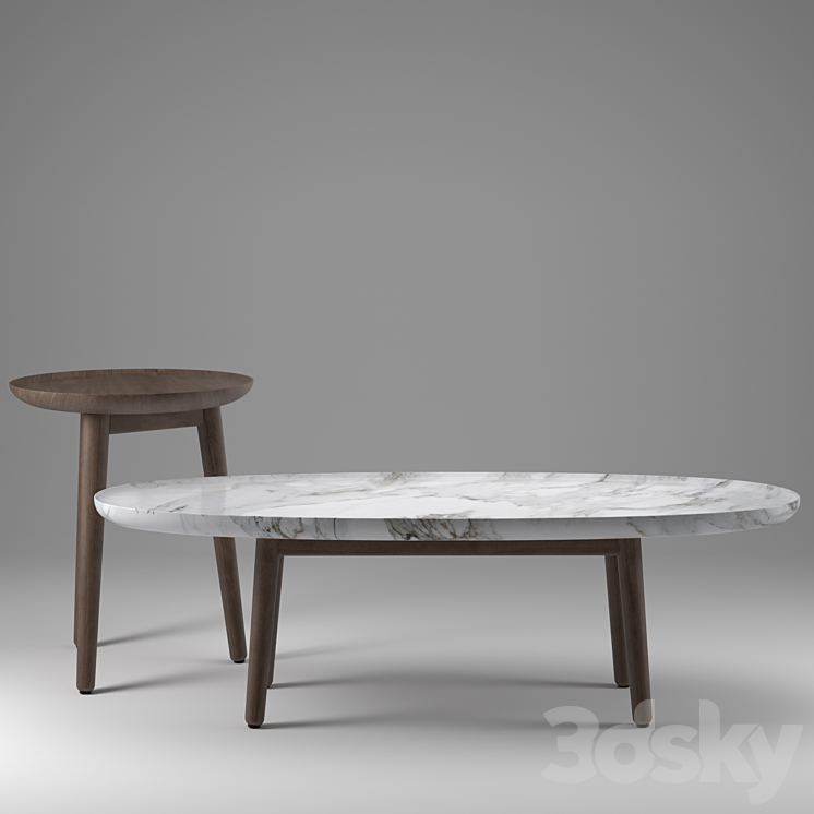 Poliform mad coffe table 3DS Max - thumbnail 2