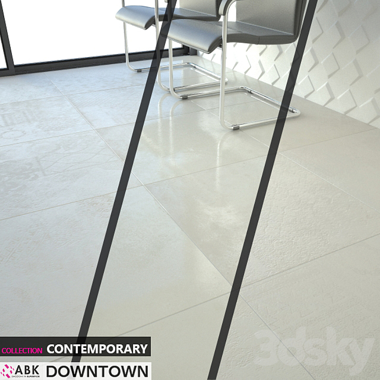 ABK COLLECTION CONTEMPORARY DOWNTOWN IVORY 3D Model
