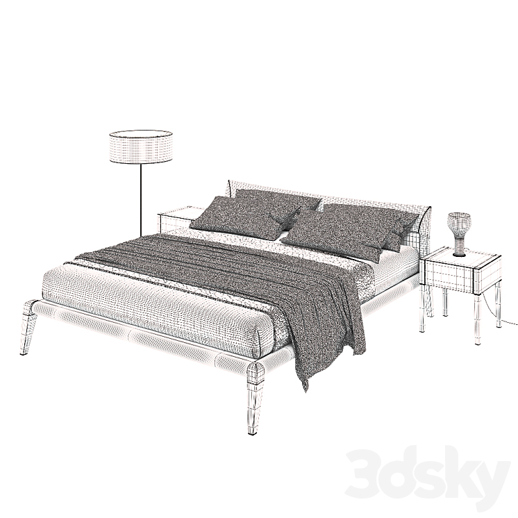 Poliform Memo bed 3D Model