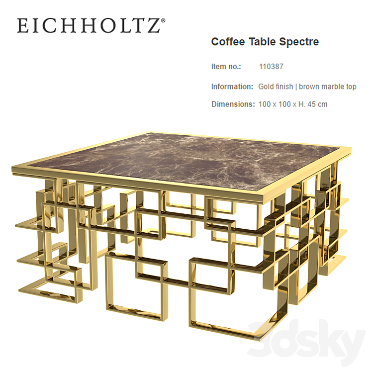 Eichholtz Coffee Table Spectre 3DS Max - thumbnail 1