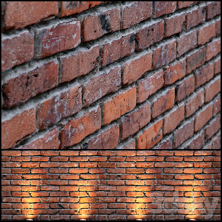 red brick wall 3DS Max - thumbnail 1