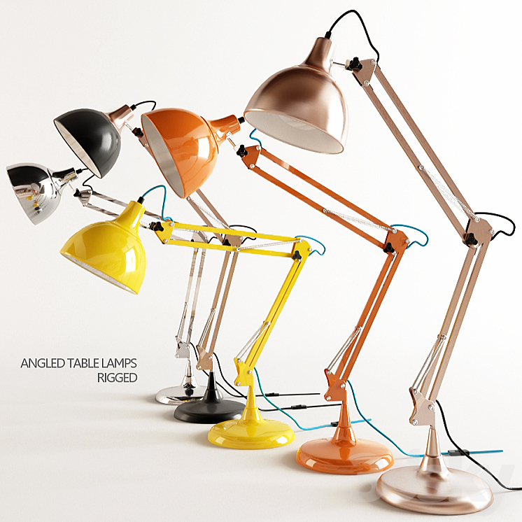 ANGLED TABLE LAMPS 3DS Max - thumbnail 1
