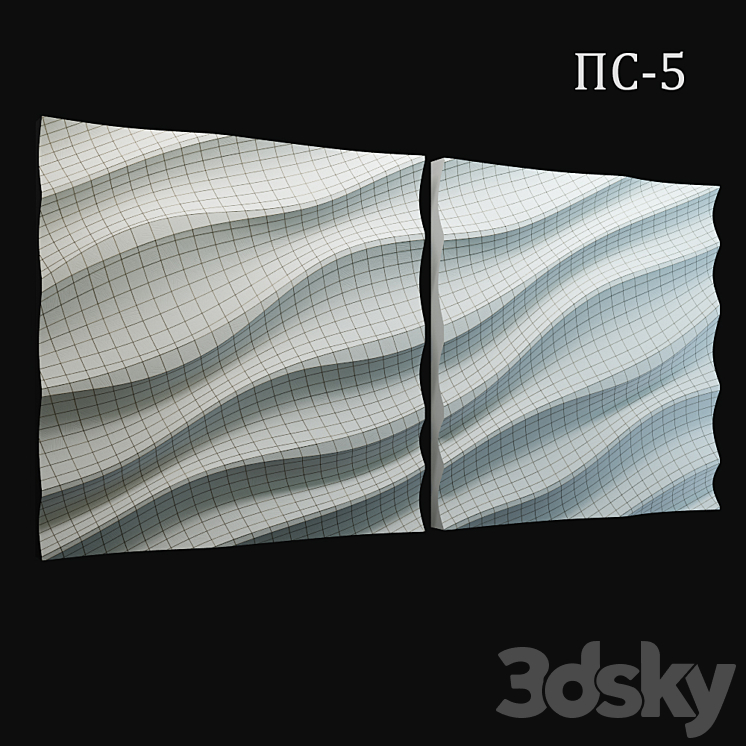 Decorative 3D panel PS-5 3D Model