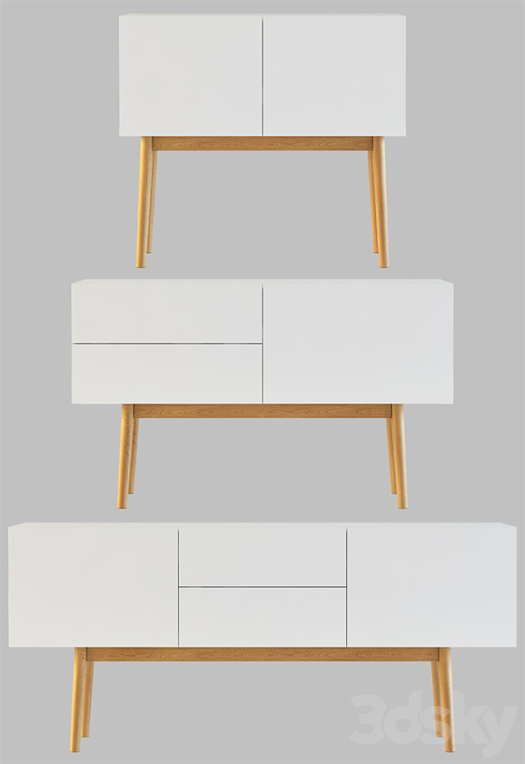Zuiver \/ High on Wood 2DR 1DO 3D Model