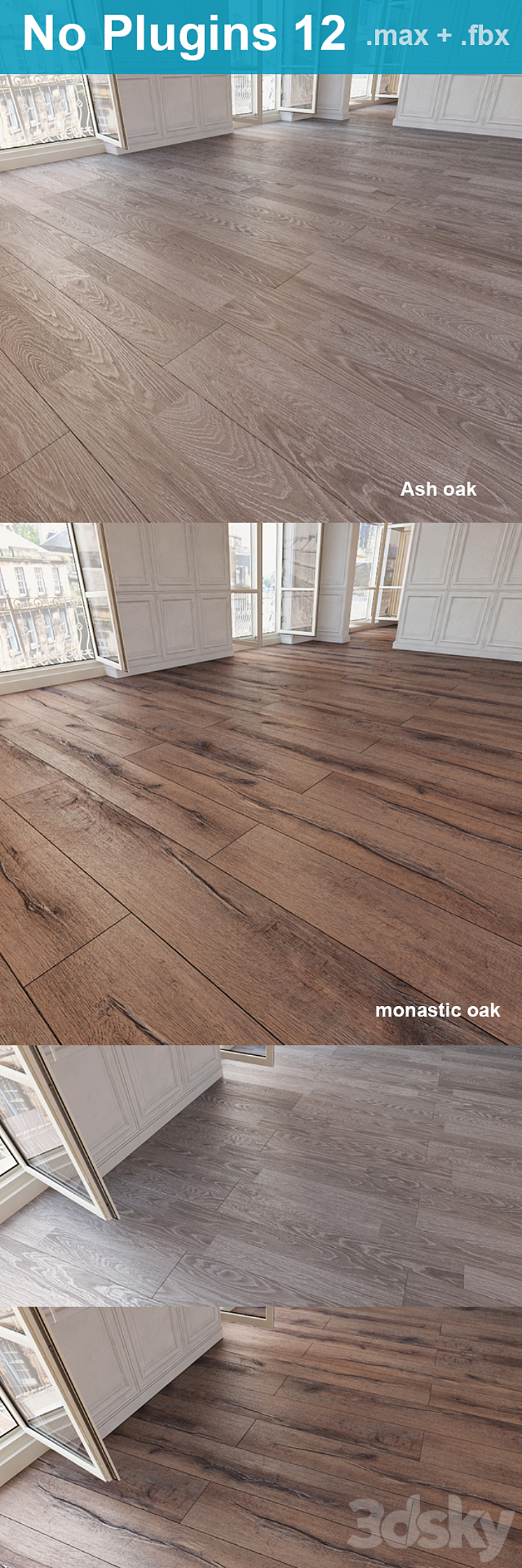 Parquet 12 (2 species without the use of plug-ins) 3D Model