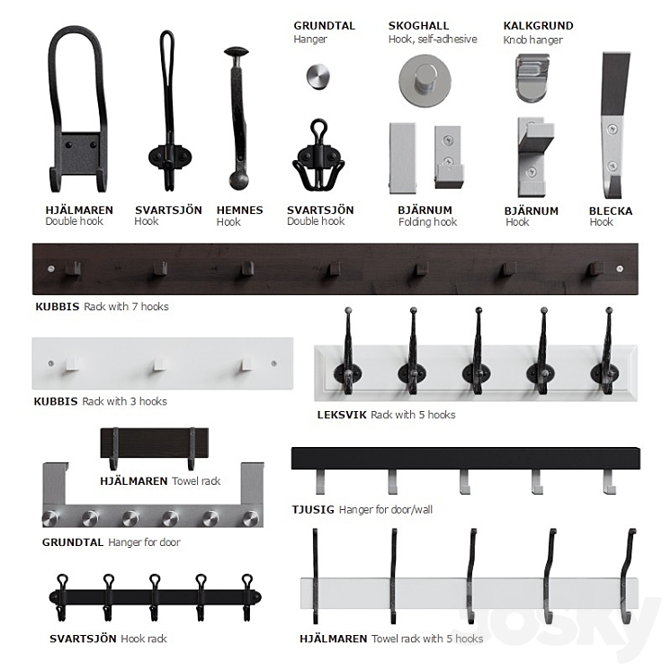 IKEA hooks and hangers Other 3D model