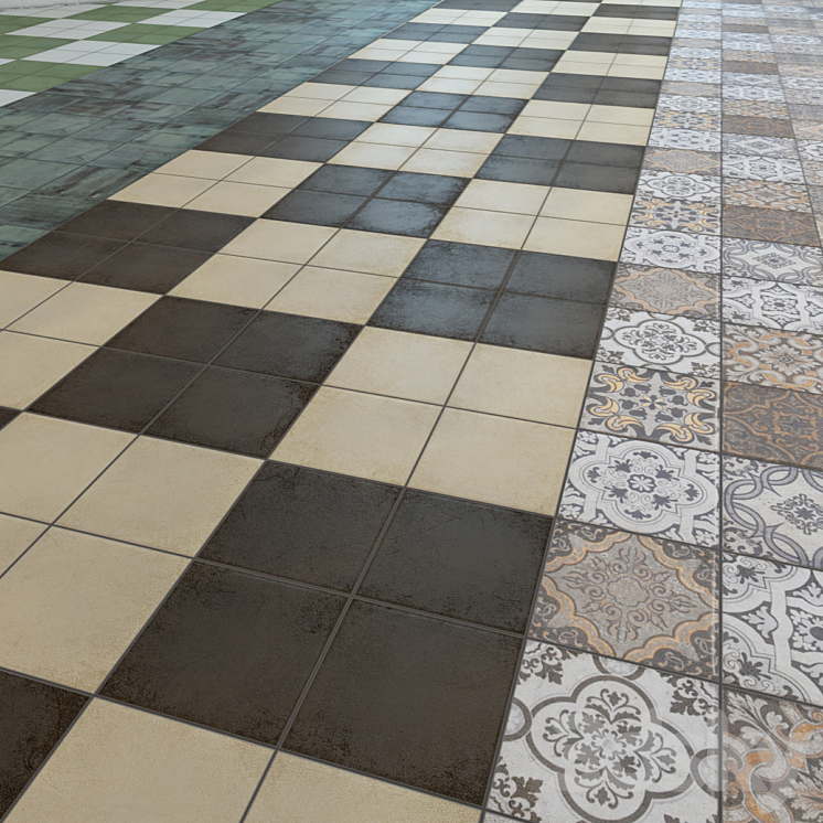 Floor tiles "BARBER" 3DS Max Model - thumbnail 1