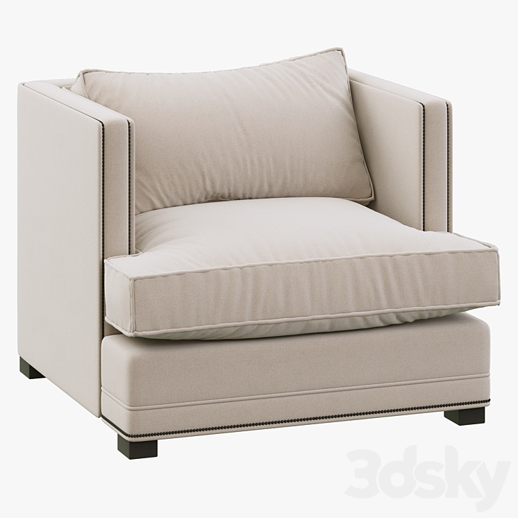 Restoration Hardware Easton Upholstered Chair 3DS Max - thumbnail 1