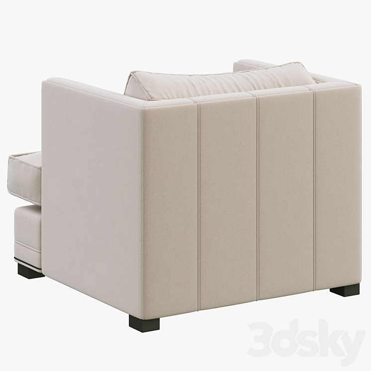 Restoration Hardware Easton Upholstered Chair 3DS Max - thumbnail 2