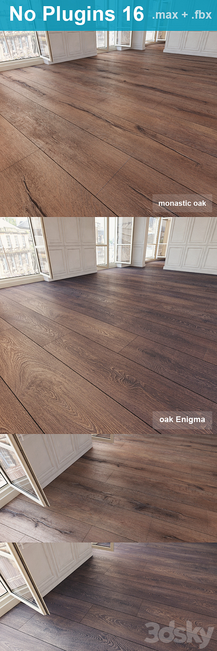 Parquet 16 (2 species without the use of plug-ins) 3D Model