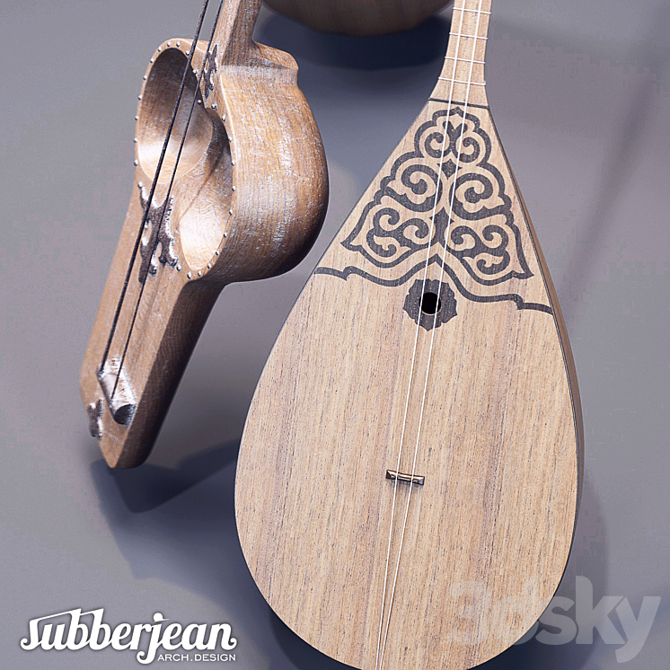 Kazakh National Musical Instruments 3D Model